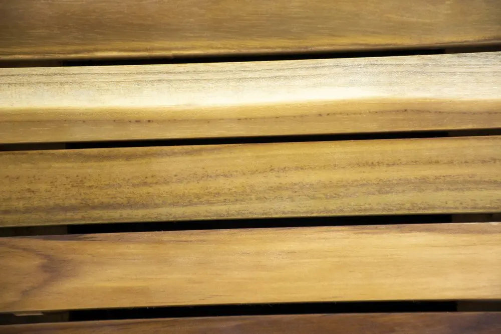 31" Brown Teak Slat Non Slip Bath Mat HomeRoots