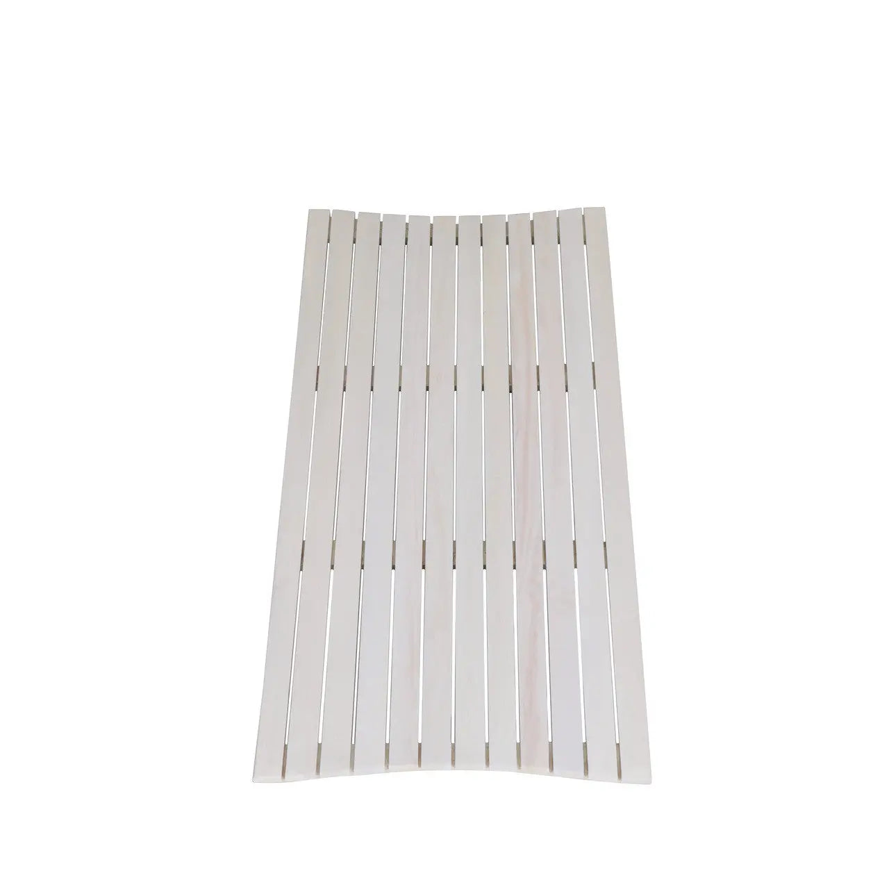 40" White Teak Slat Non Slip Bath Mat HomeRoots