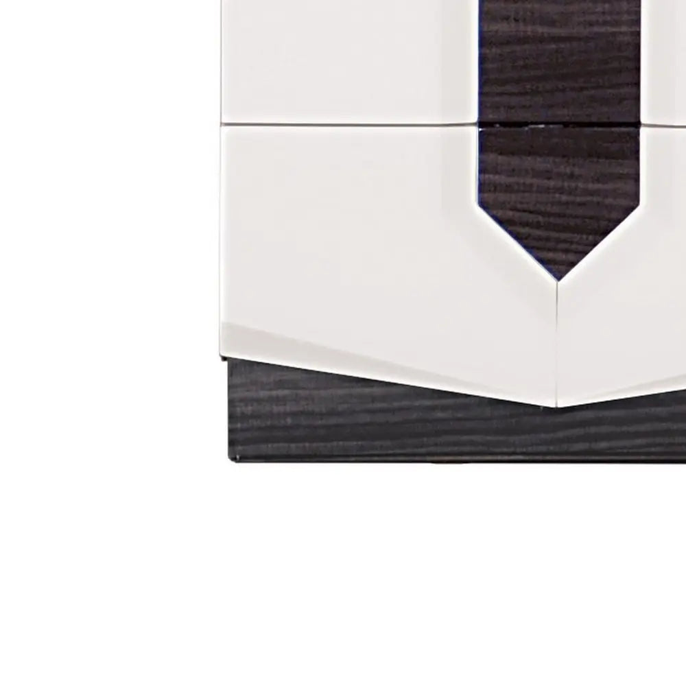 21" Gray Wood Two Drawer Nightstand HomeRoots