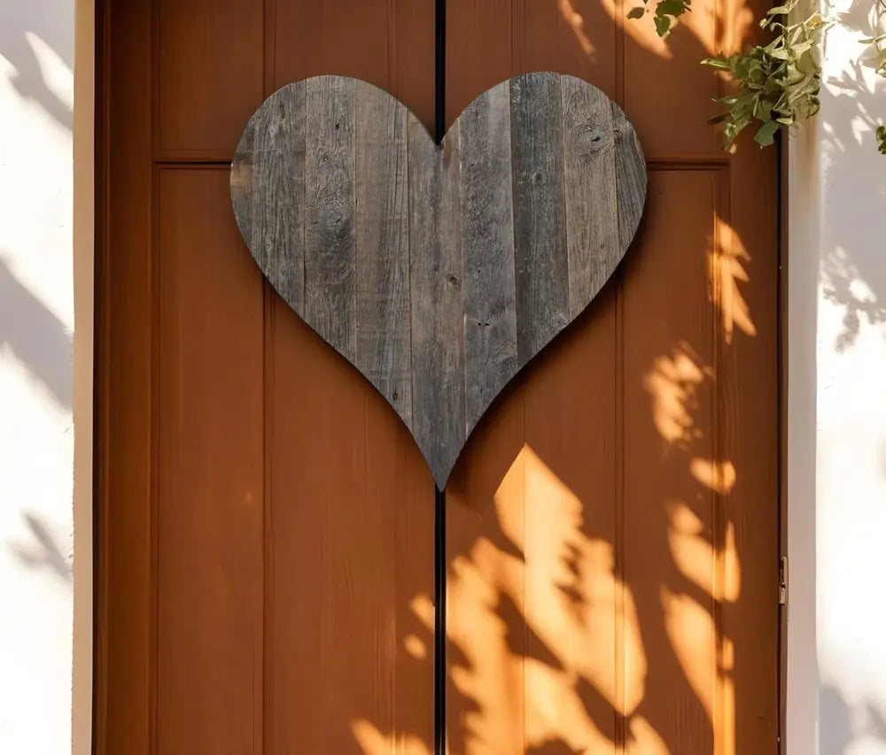 18" Weathered Gray Reclaimed Wood Heart Wall Decor HomeRoots