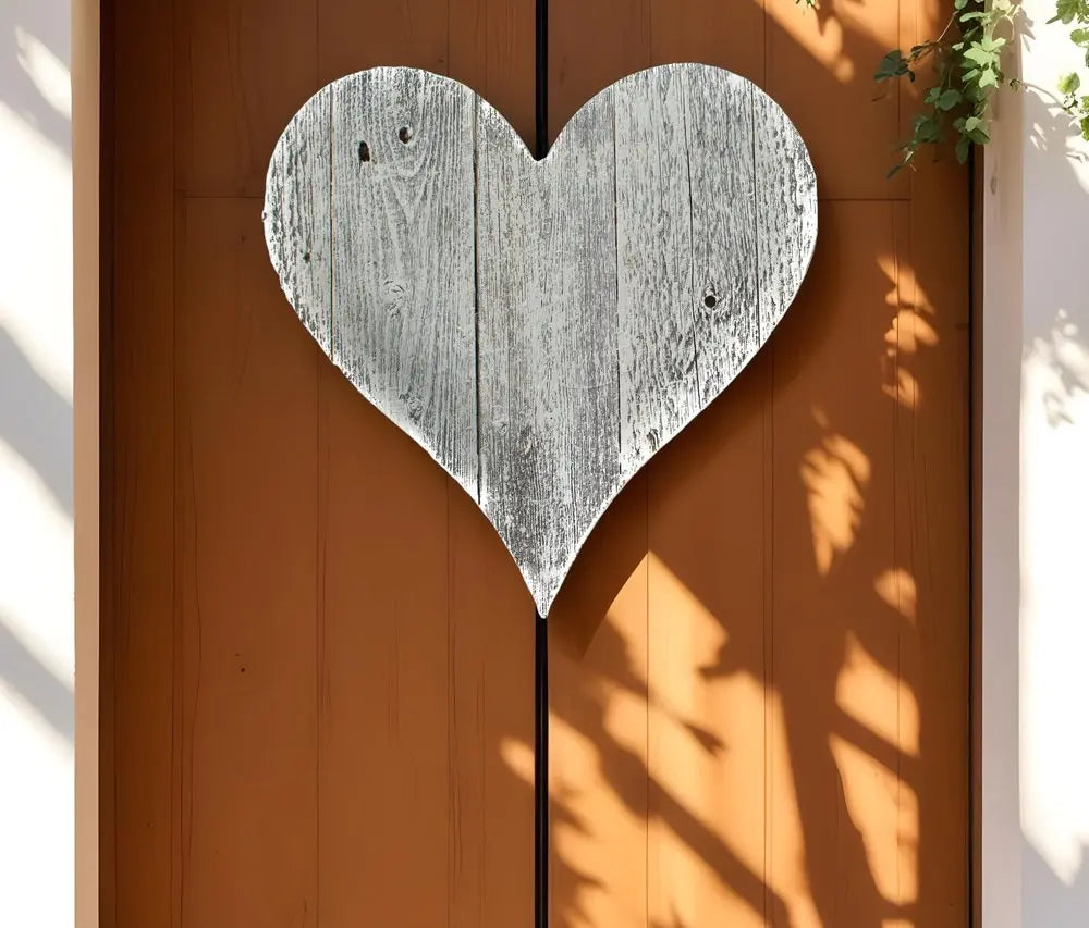 18" Whitewash Reclaimed Wood Heart Wall Decor HomeRoots