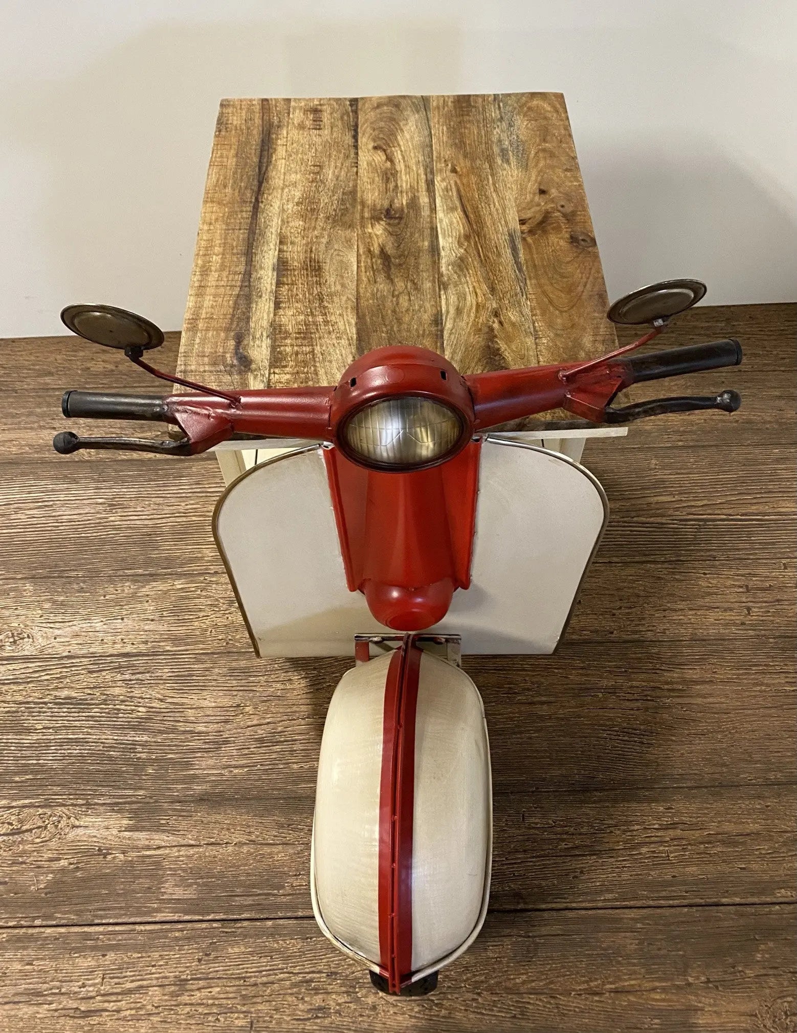 Rustic Red And Vanilla Scooter Cabinet HomeRoots