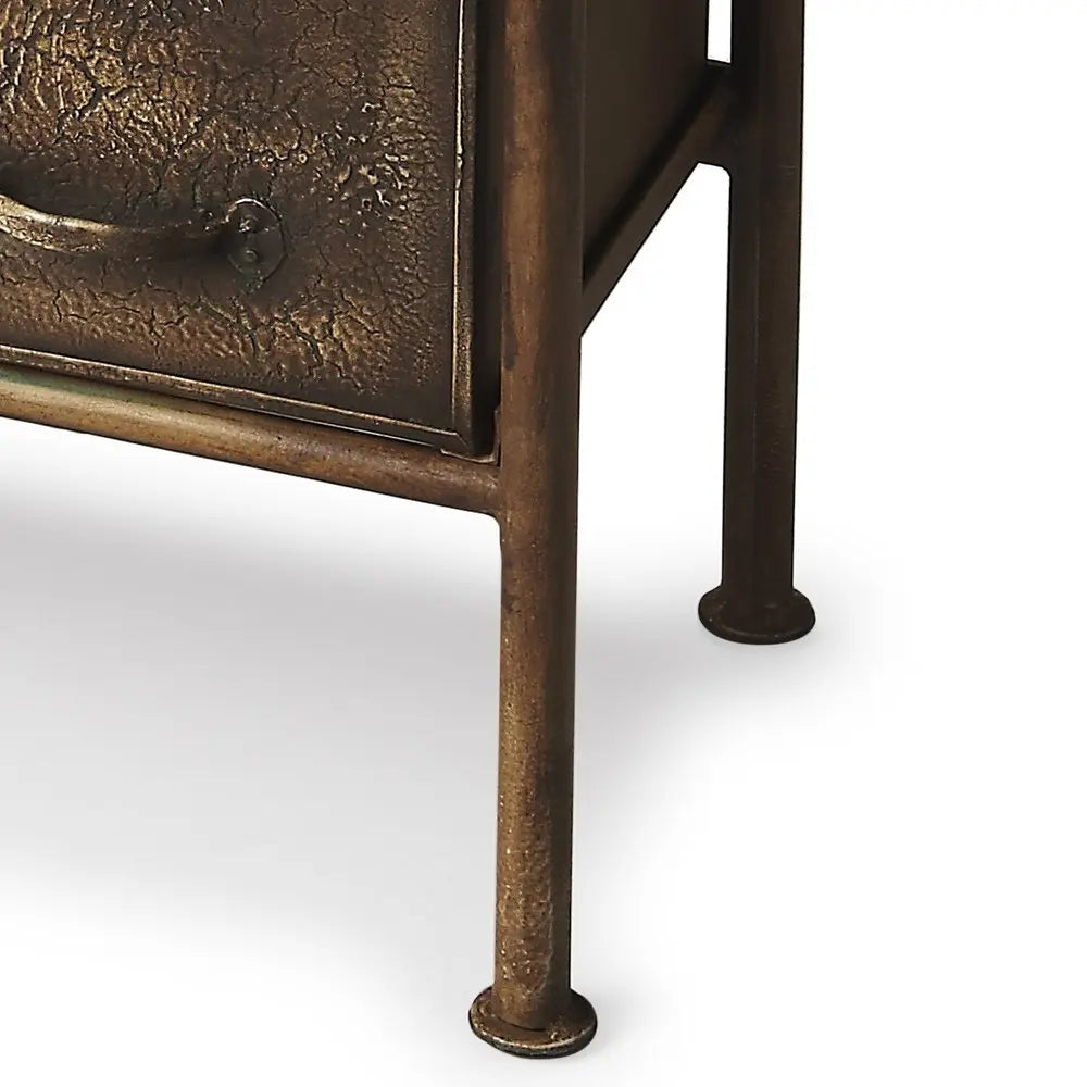 23" Bronze Metal Six Drawer Chest HomeRoots