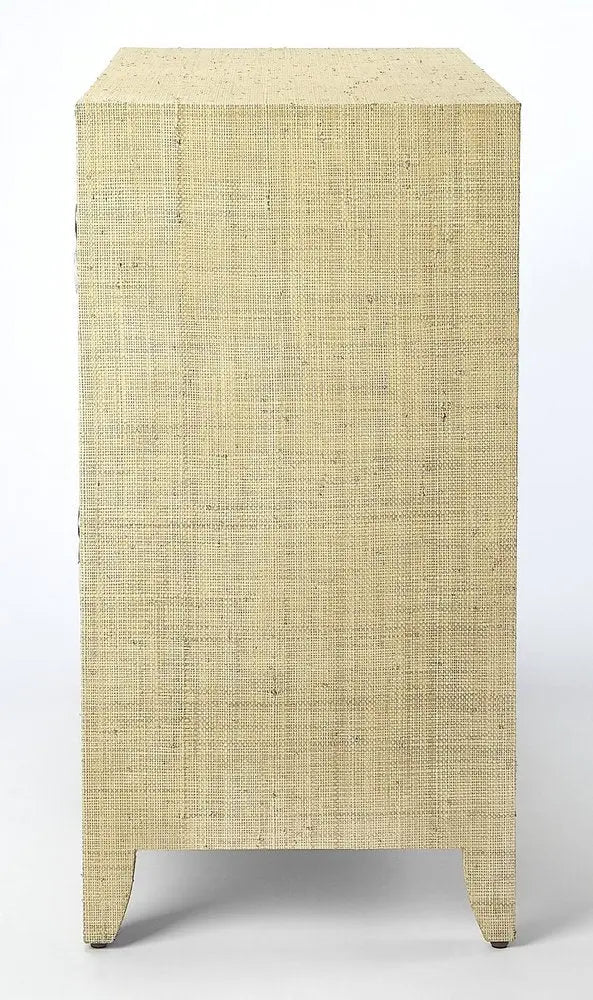 34" Beige Manufactured Wood Four Drawer Chest HomeRoots