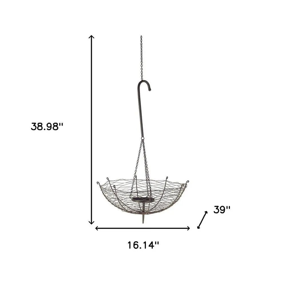 39" Black Woven Metal Lantern Candle Holder HomeRoots