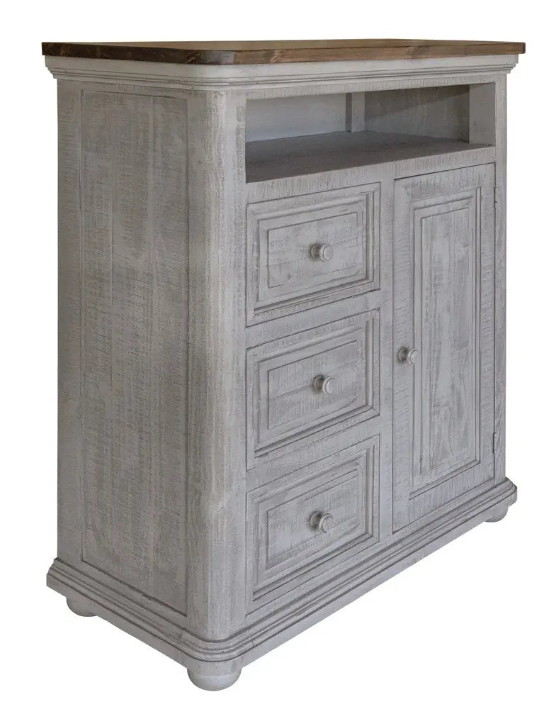 39" Gray Solid Wood Three Drawer Chest - NOBLE HOME INTERIORS