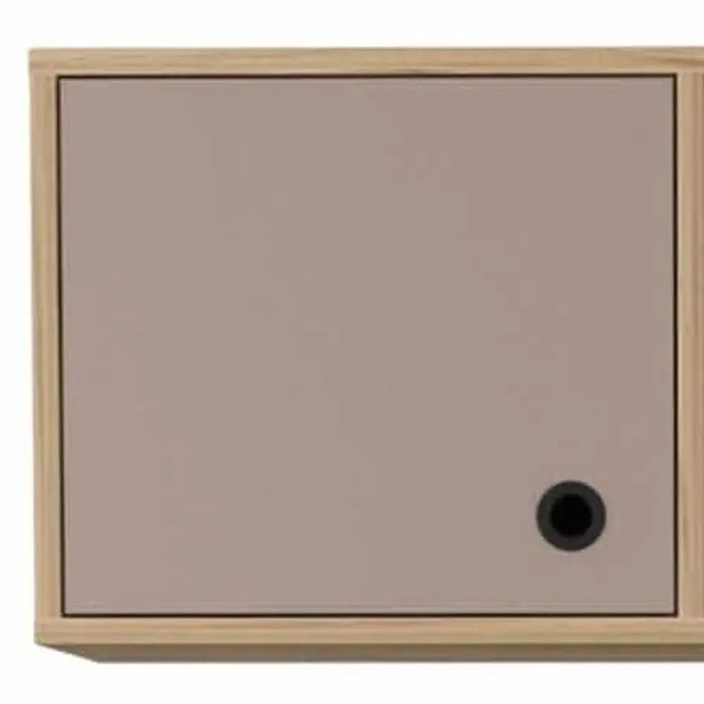 39" Taupe Computer Desk With Two Cabinets Two Drawers HomeRoots