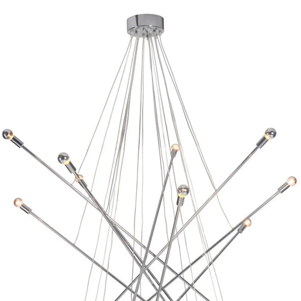 Silver Multi Light Metal Dimmable Chandelier HomeRoots