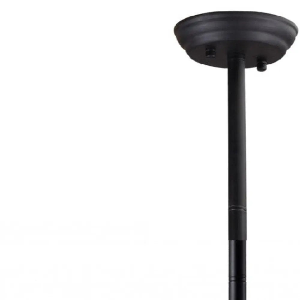 Black Kitchen Island Six Light Metal Ceiling Light HomeRoots