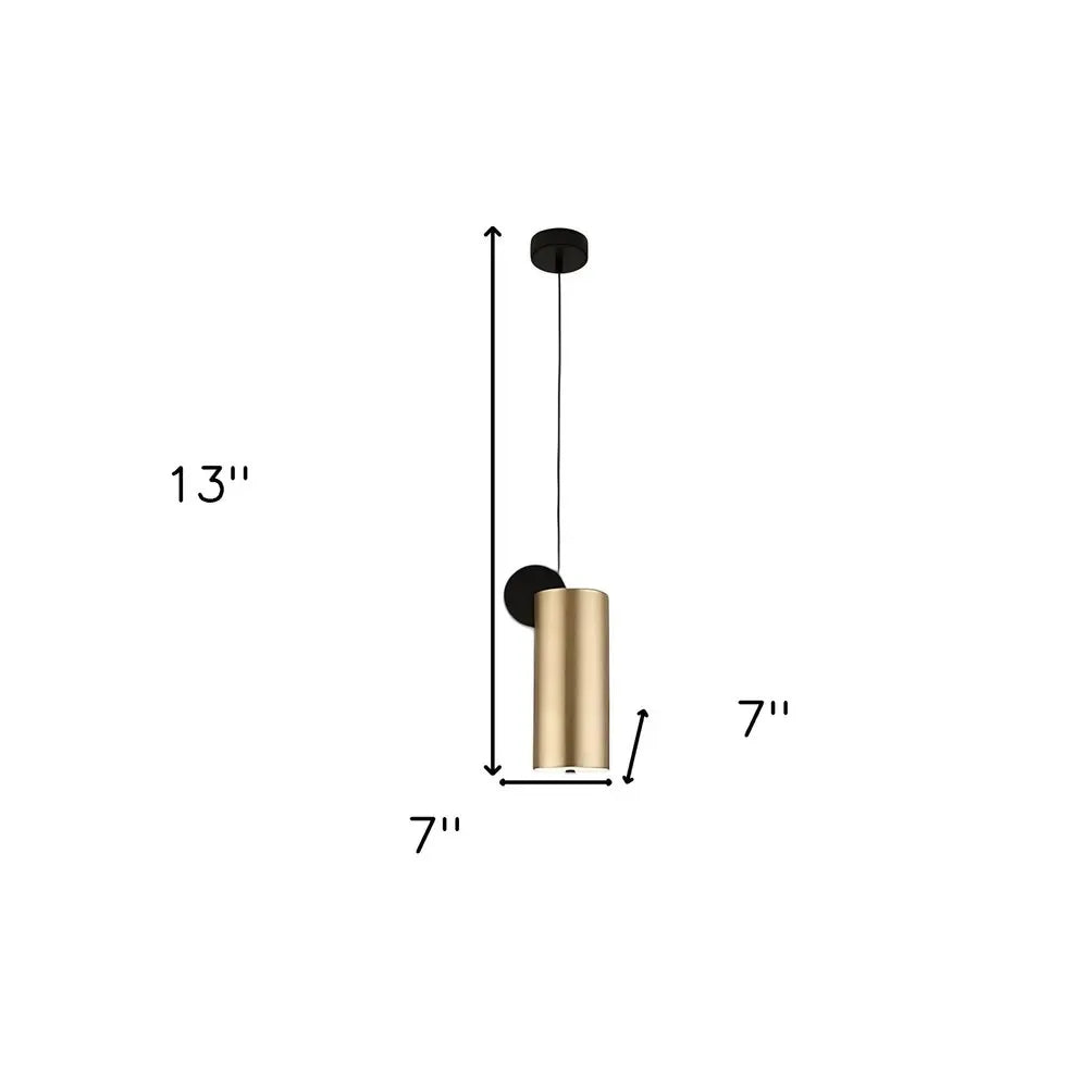 Gold Deco Cylinder Ceiling Lamp HomeRoots