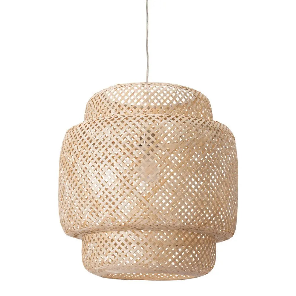 Natural Boho Weave Ceiling Lamp HomeRoots