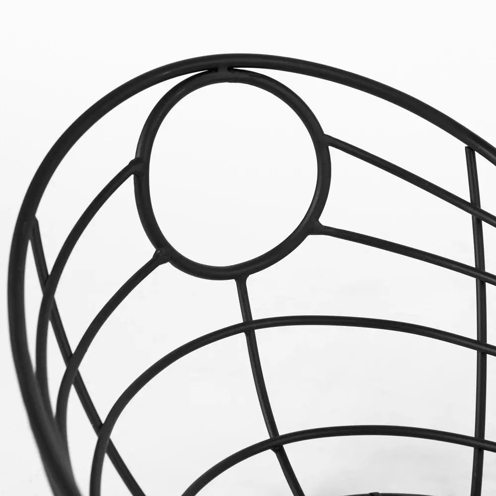 22" Black Metal Basket HomeRoots