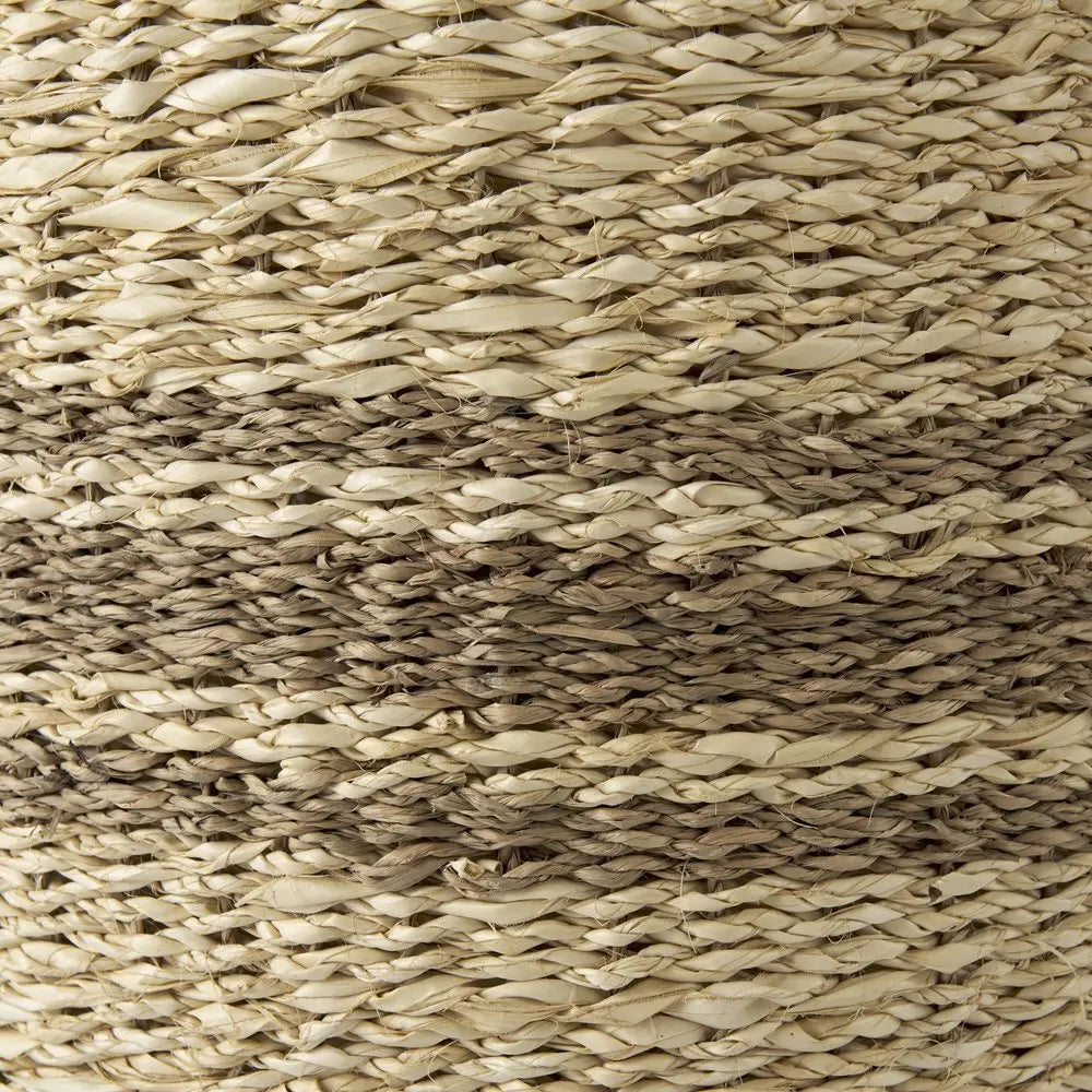 Set of Three Natural And Brown Wicker Basket HomeRoots