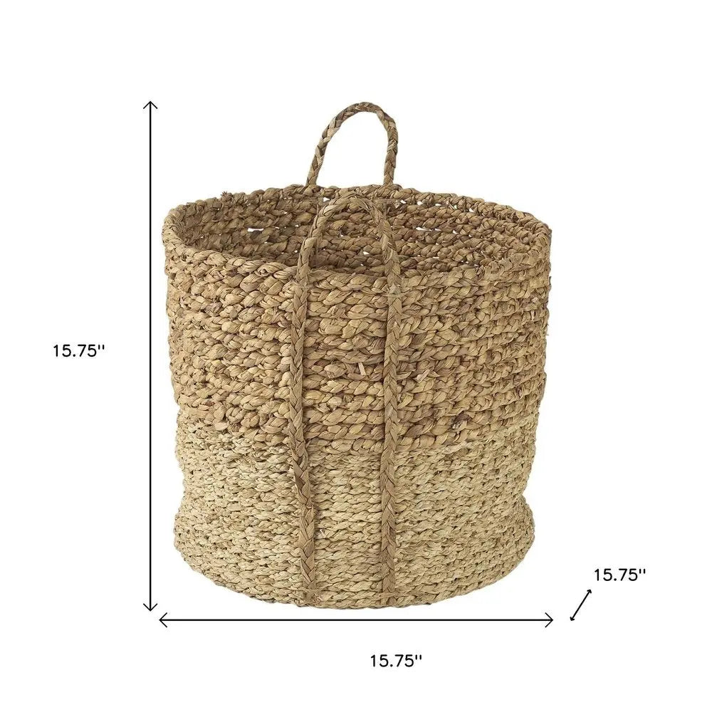 Set of Three Brown Wicker Basket HomeRoots