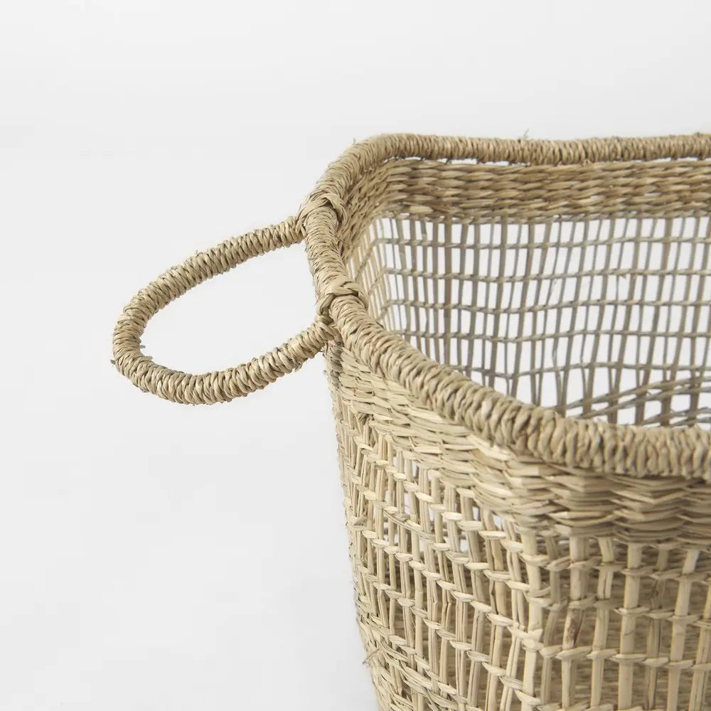 Set of Two Brown Wicker Basket HomeRoots
