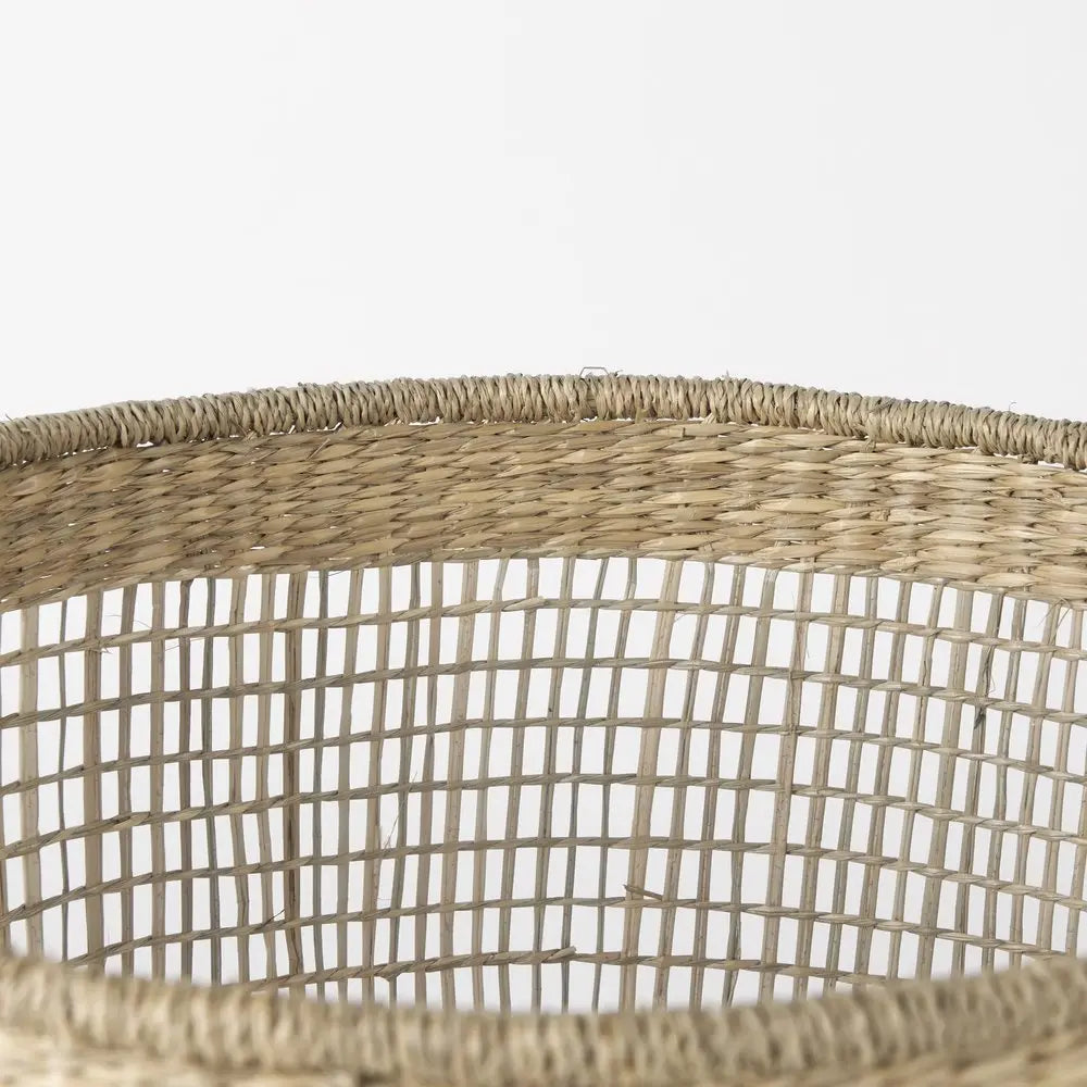 Set of Three Natural Wicker Basket HomeRoots