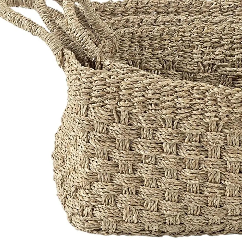Set of Three Natural Wicker Basket HomeRoots