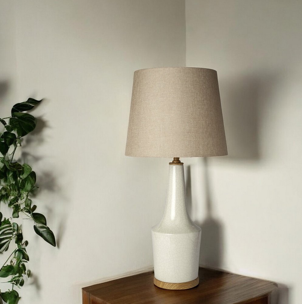 Lámpara LED de 29" con base marrón y pantalla marrón