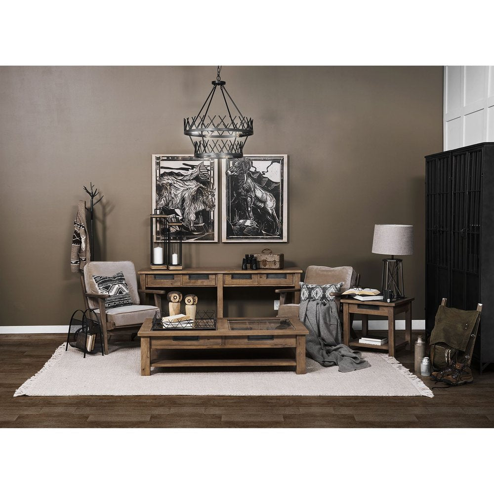 Lámpara LED de bronce de 29" con pantalla beige