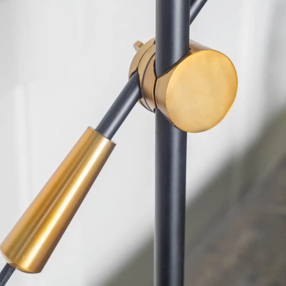 26" Black Metal Swing Arm With Black Cone Shade HomeRoots