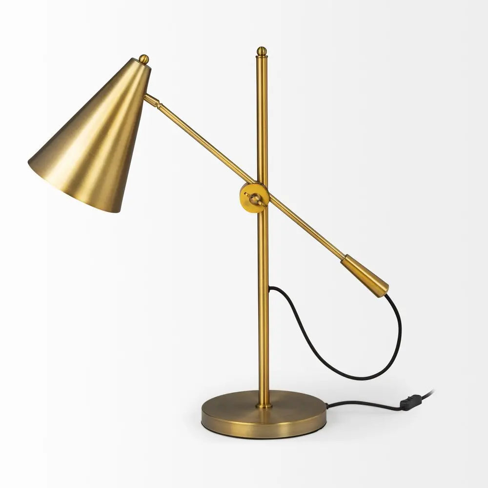 26" Gold Lamp Base LED With Gold Shade HomeRoots