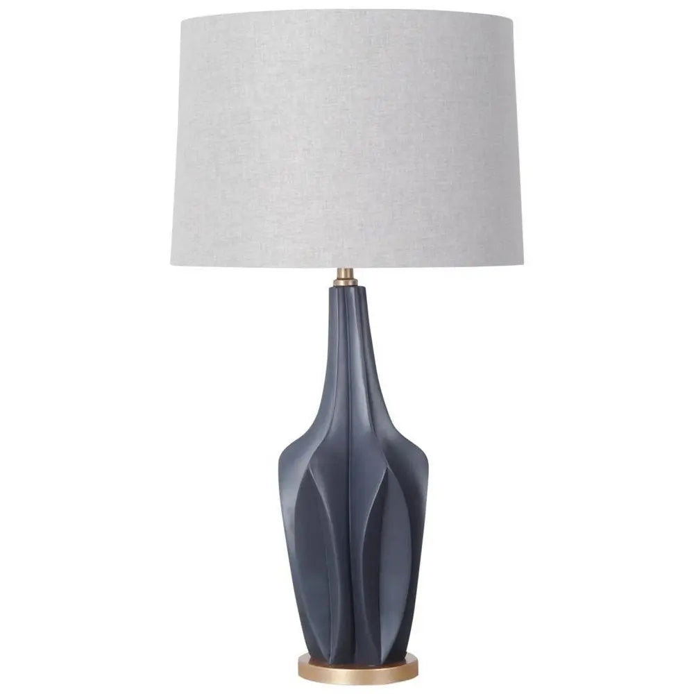 Sculptural Slate Blue Table Lamp HomeRoots