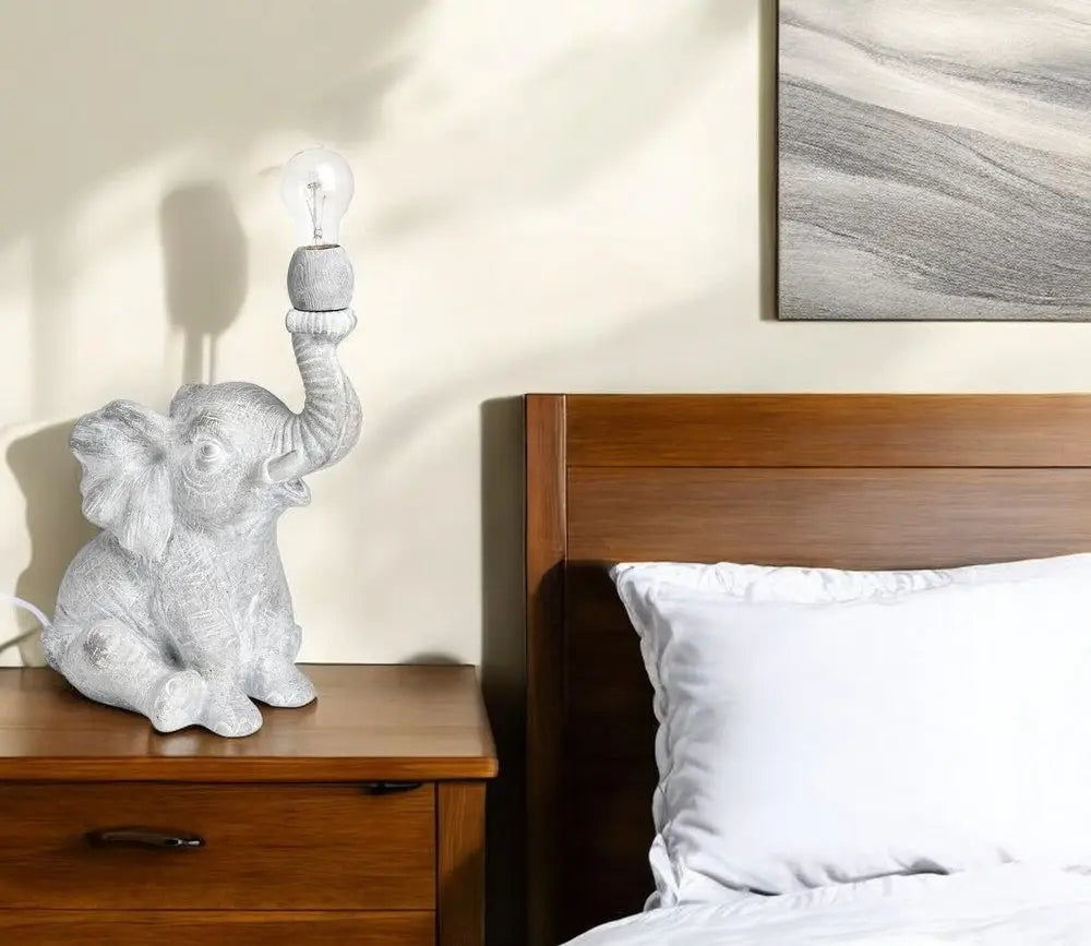 16" Gray Lamp Base LED HomeRoots