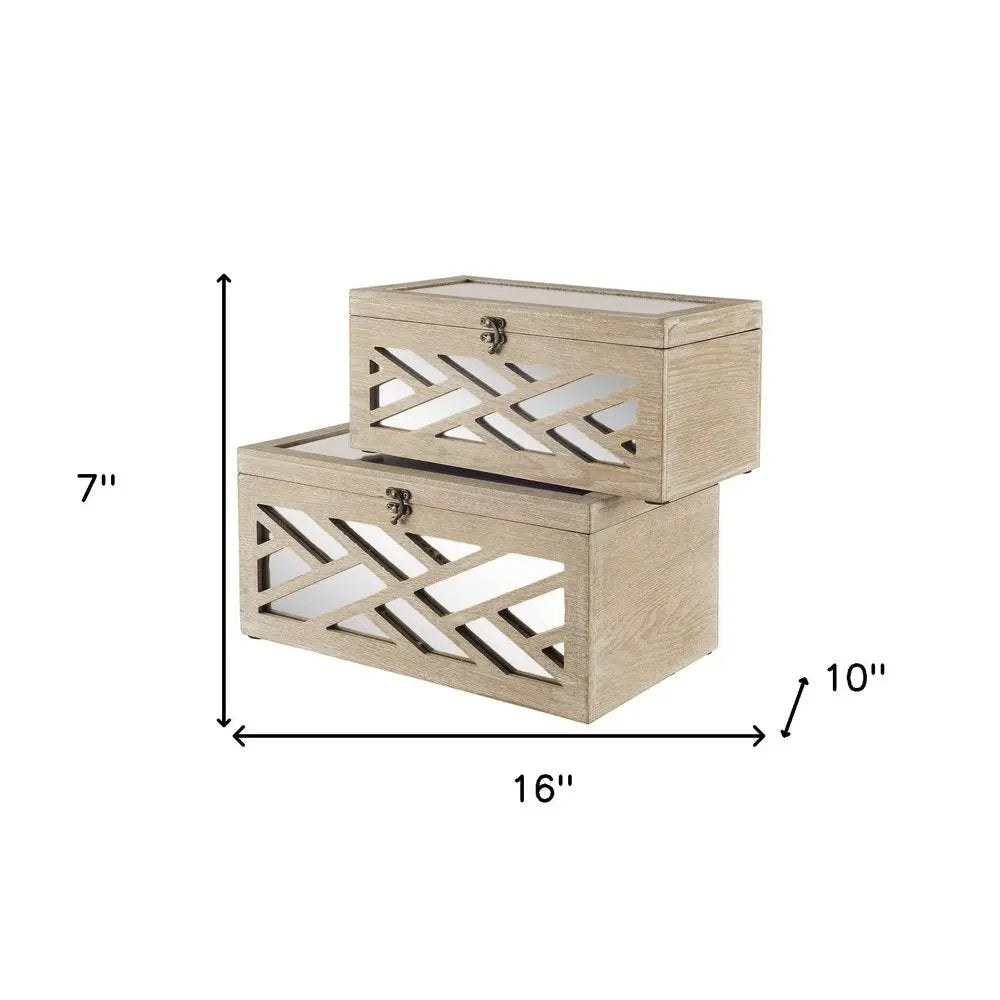 16" Off White Solid Wood Desk Organizer HomeRoots