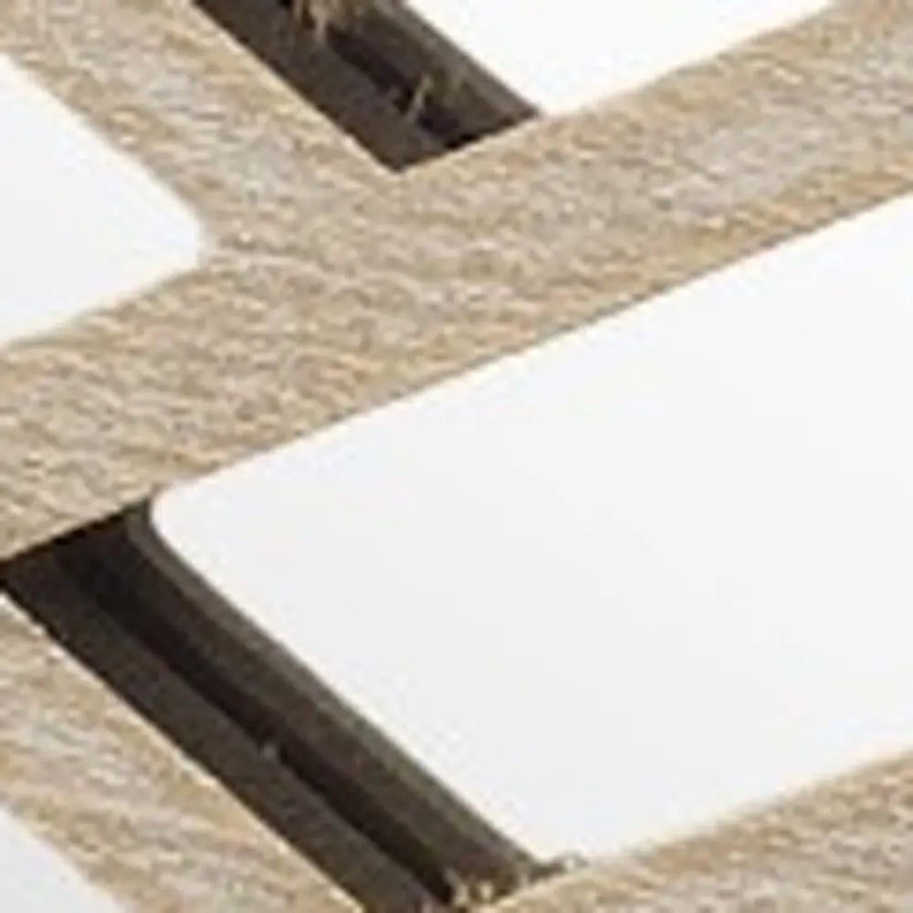 16" Off White Solid Wood Desk Organizer HomeRoots