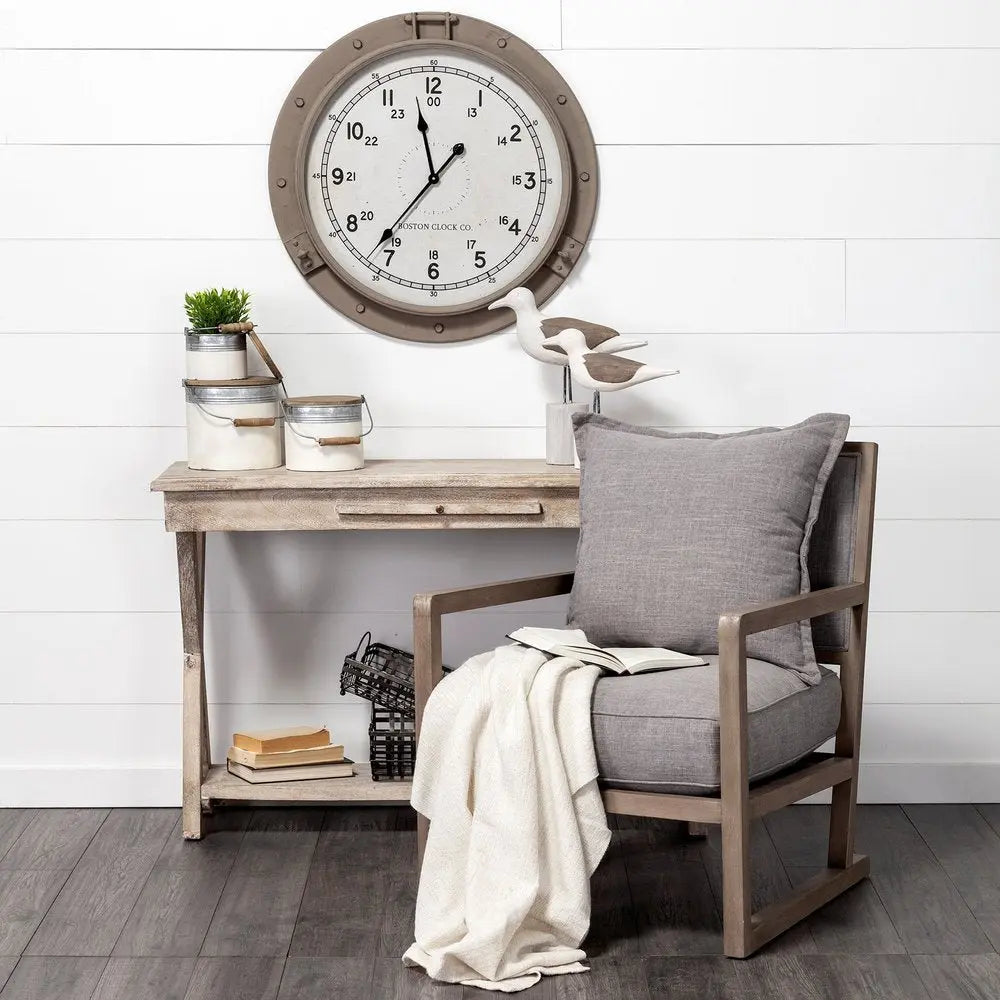 Set Of Three Rustic White Metal Storage Cans HomeRoots