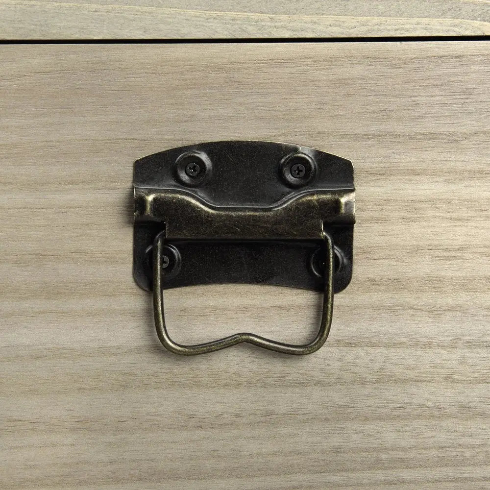 Set of Two Brown And Natural Cane And Solid Wood Box With Lid HomeRoots