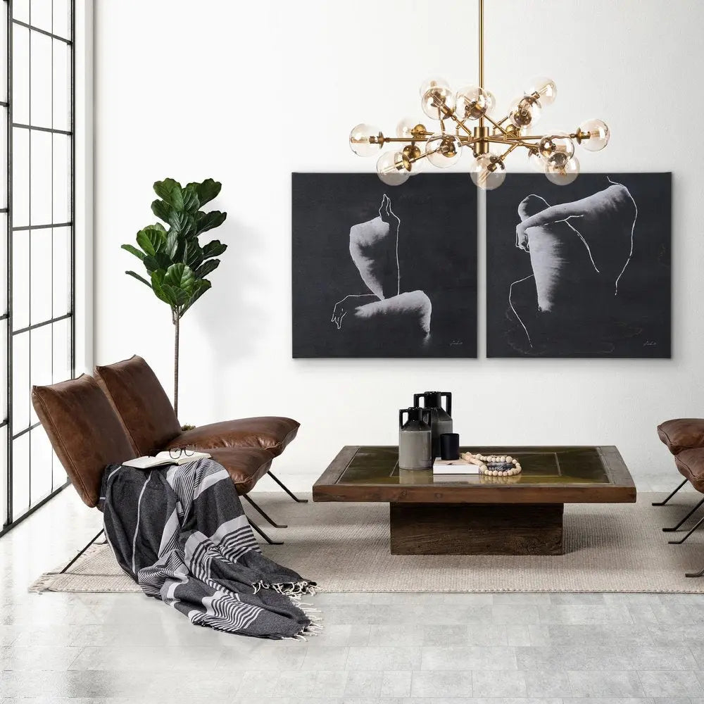 Gold Metal Eighteen Bulb Hanging Chandelier HomeRoots