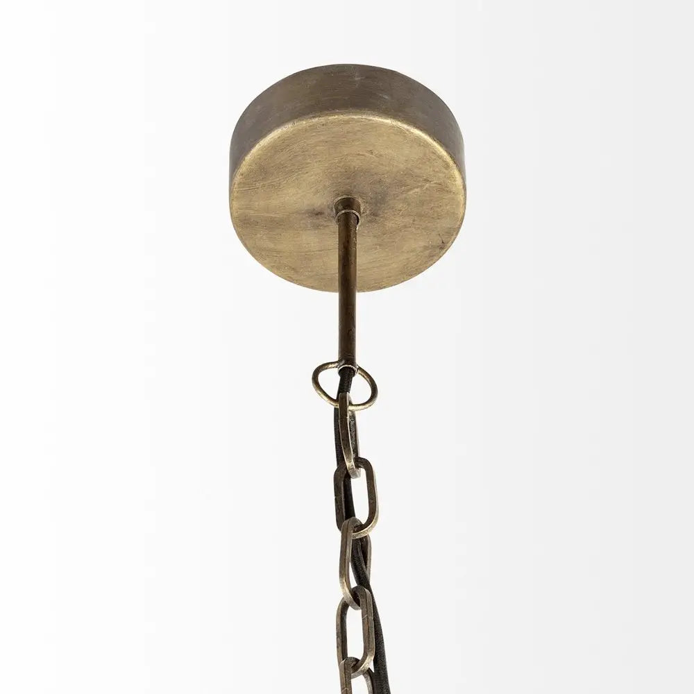 Black Metal Geometric Globe Hanging Light