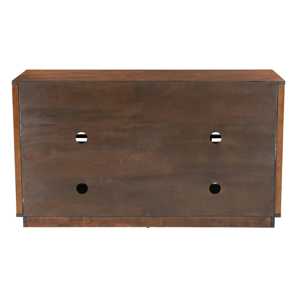 54" Brown Enclosed Storage TV Stand HomeRoots