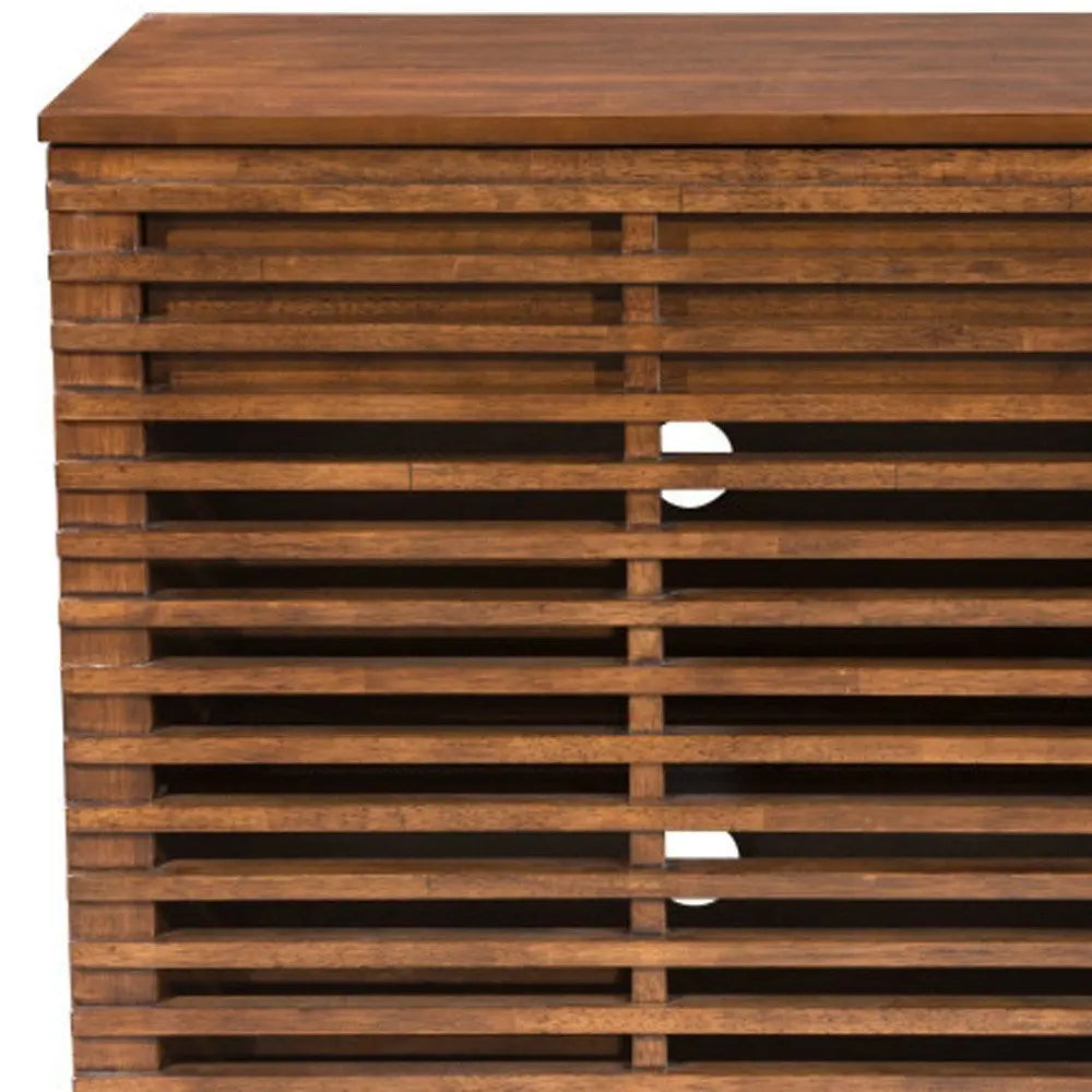 54" Brown Enclosed Storage TV Stand HomeRoots