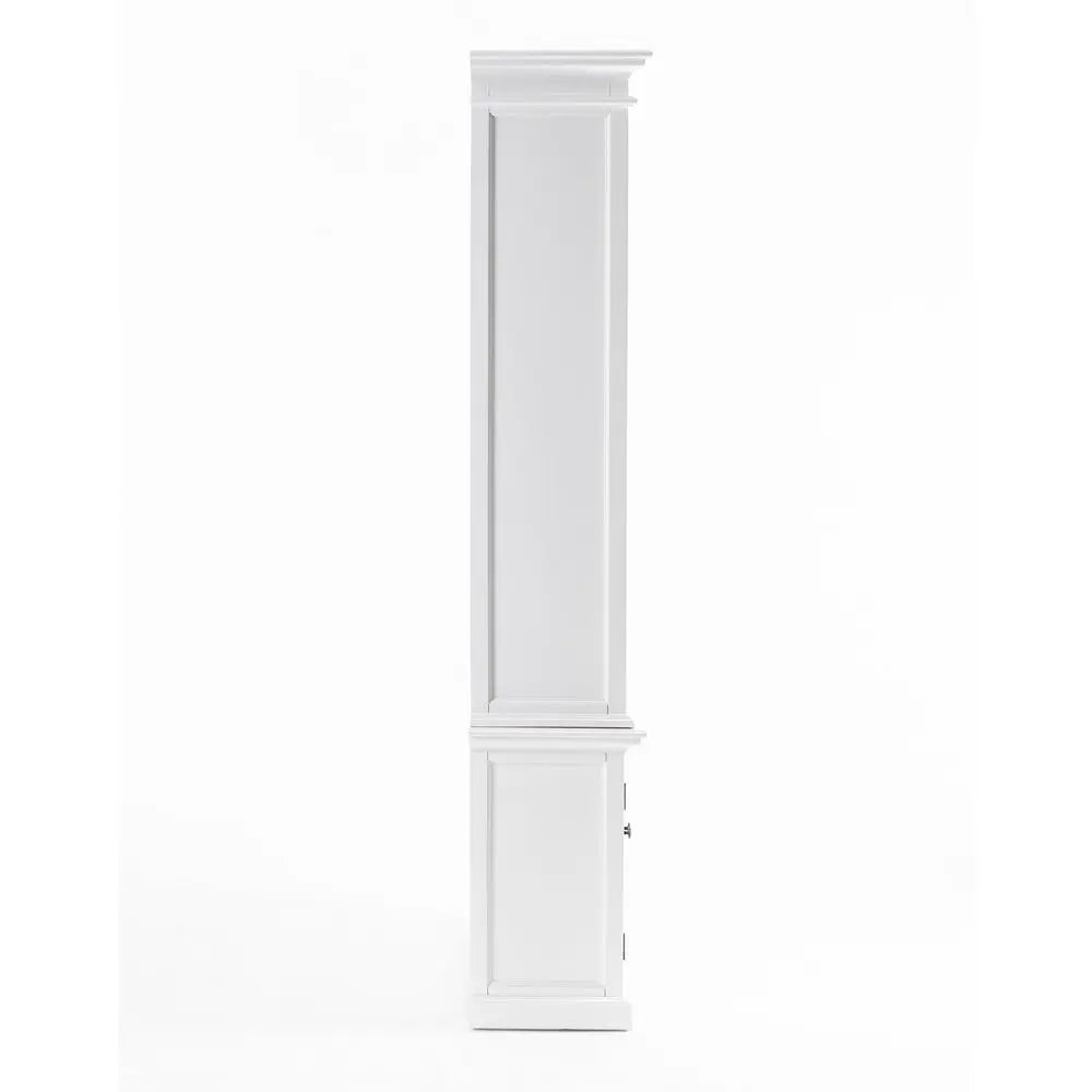 White Solid Wood Adjustable Four Tier Bookcase HomeRoots