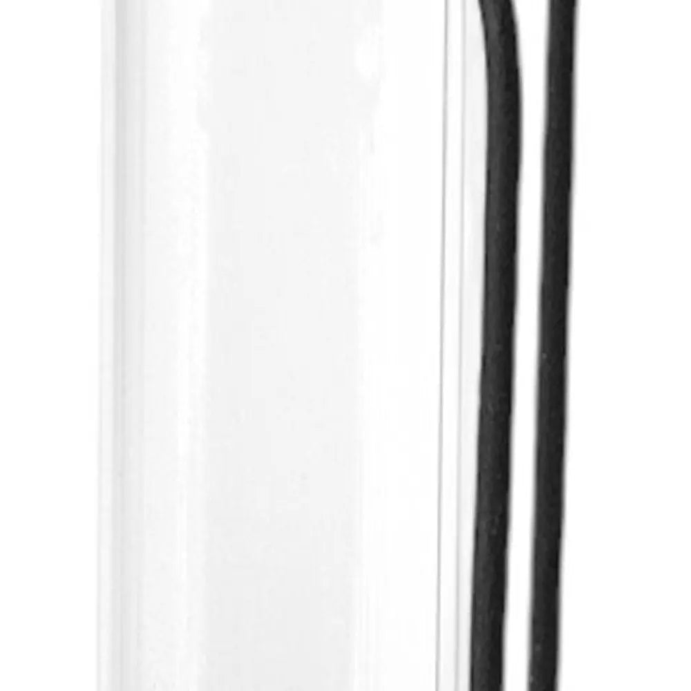 Juego de tres jarrones de mesa de metal cilíndricos abstractos negros