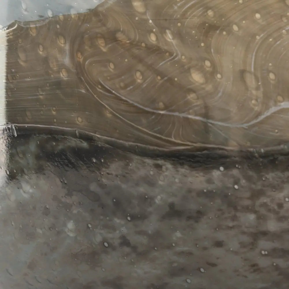 9" Blue And Brown Seeded Glass Table Vase HomeRoots