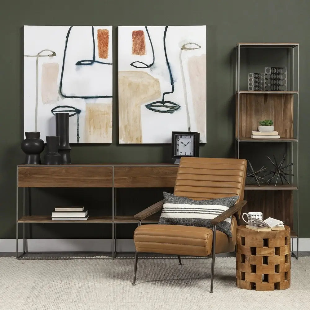 9" Black Abstract Cylinder Ceramic Table Vase HomeRoots