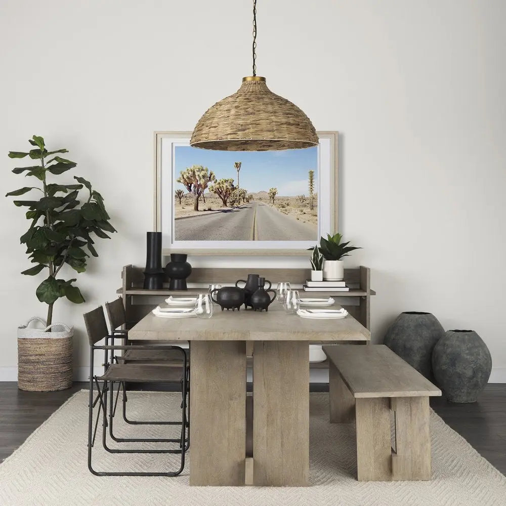 Jarrón de mesa de cerámica cilíndrico abstracto negro de 11"