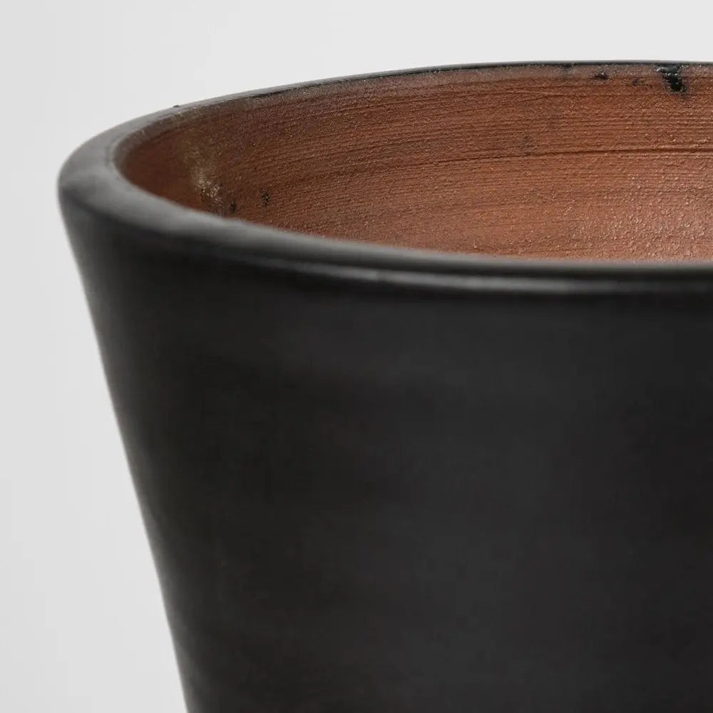 17" Black And White Abstract Cylinder Ceramic Table Vase HomeRoots