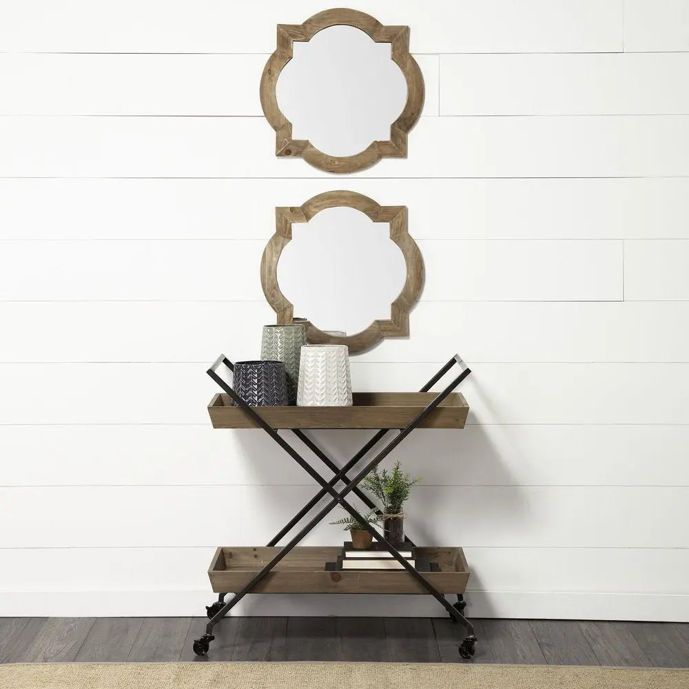 7" Navy Organically Embossed Chevron Metal Vase HomeRoots