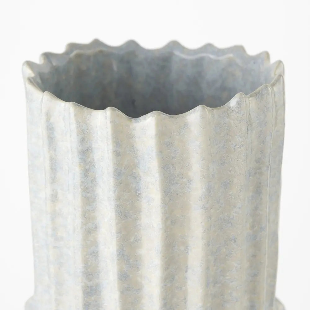 23" Gray Abstract Cylinder Ceramic Table Vase HomeRoots