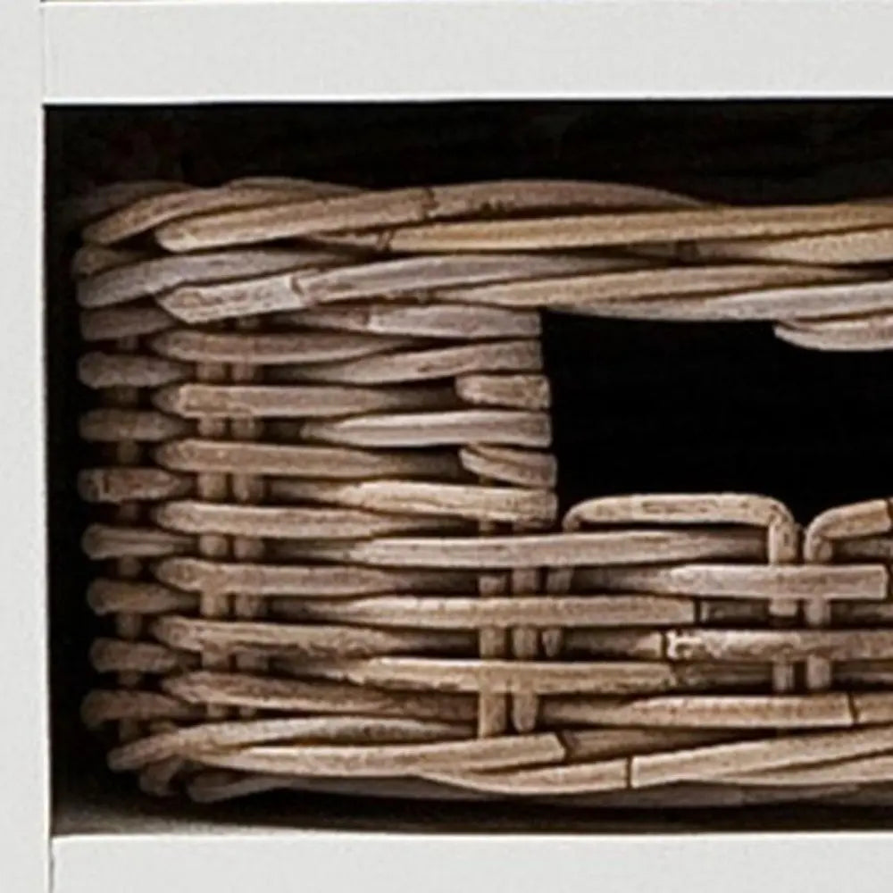 24" White Solid Wood Two Drawer Nightstand HomeRoots