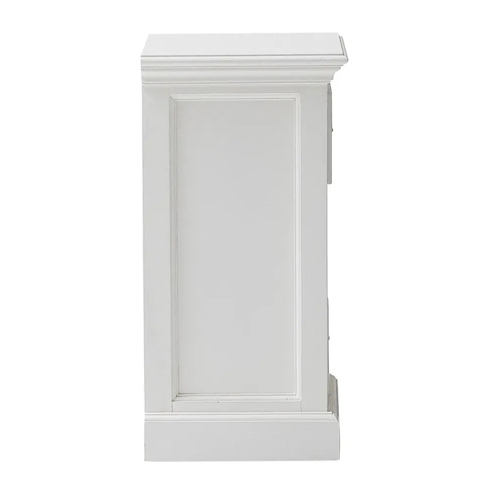 24" White Solid Wood Two Drawer Nightstand HomeRoots