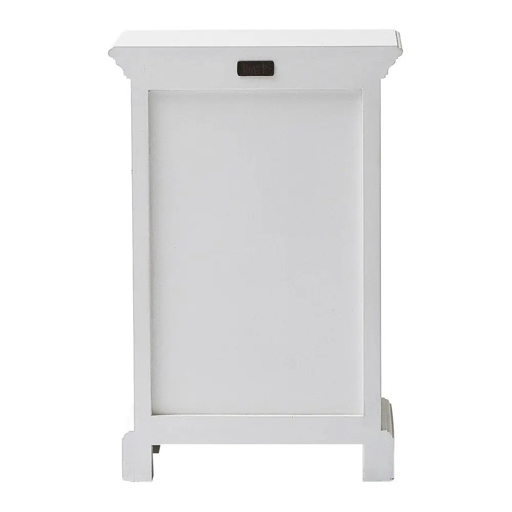 24" White Solid Wood Two Drawer Nightstand HomeRoots