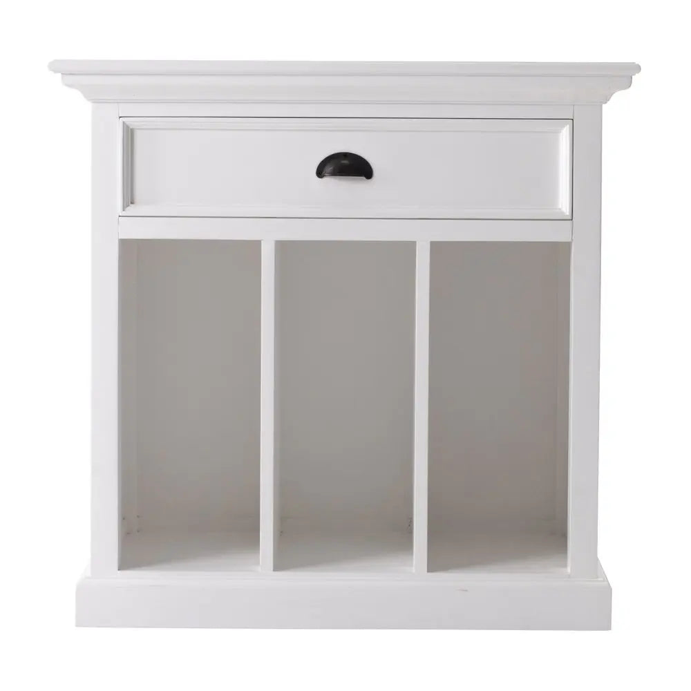 31" White Solid and Manufactured Wood Nightstand HomeRoots