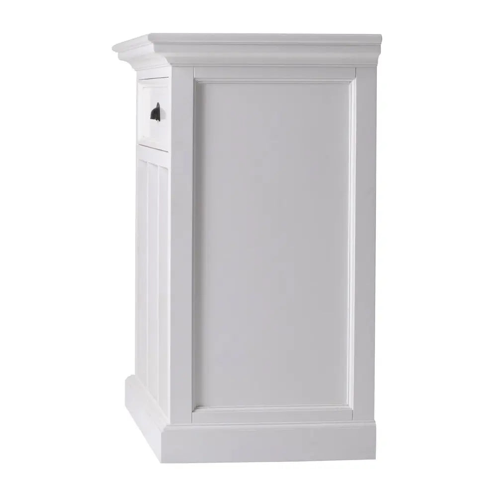 31" White Solid and Manufactured Wood Nightstand HomeRoots