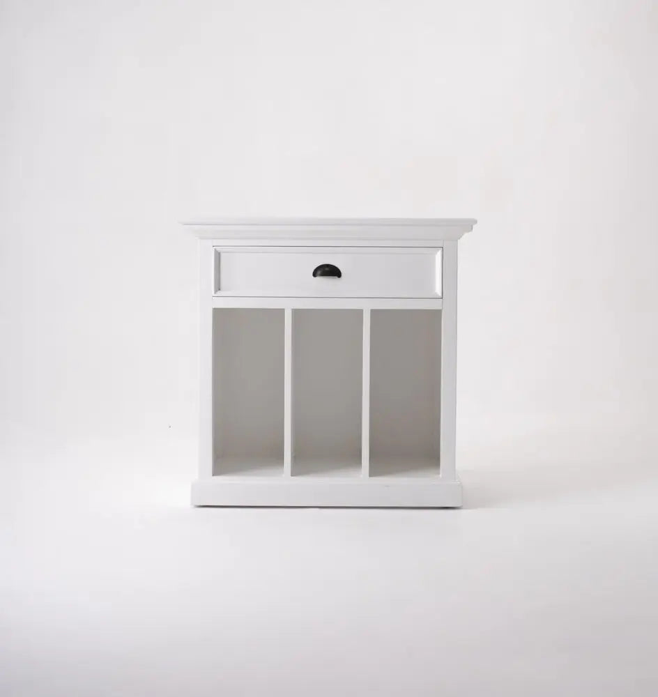 31" White Solid and Manufactured Wood Nightstand HomeRoots