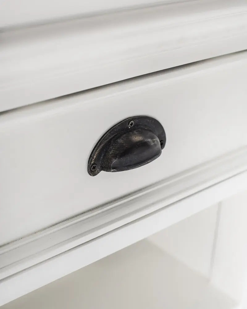 24" White Solid Wood Distressed One Drawer Nightstand HomeRoots